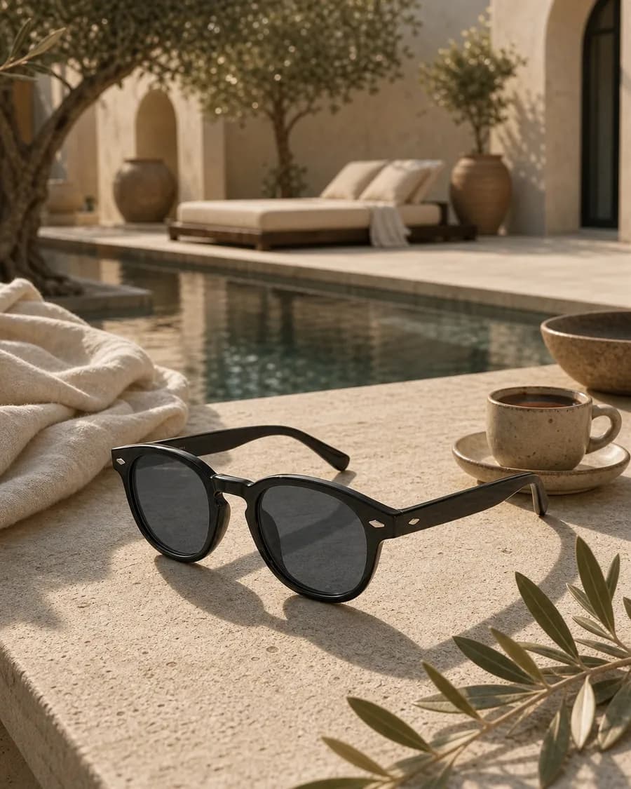 Lunettes Nox Fumé en situation, lumière dorée de fin de journée